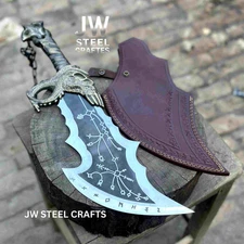 Hand-Forged Fantasy Twin Blades – Kratos Chaos Replica – Custom Viking Gift Set