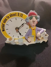 Hallmark Maxine Quartz Desk Clock ‘Workin' Nine to About 9:15’ Workplace Humor