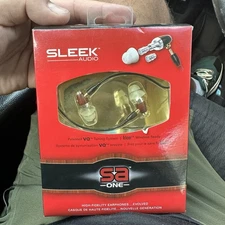Sleek Audio in ear earphones HIGH FIDELITY SA one Rosewood Brand New NOS rare ⭐️