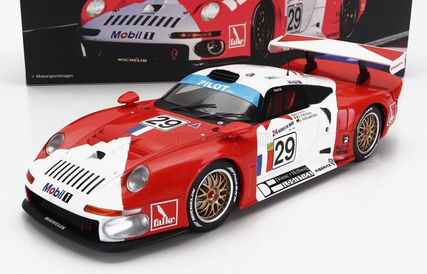 Modellauto Statisch WERK83 Porsche 911 GT1 Le Mans 1997 Ferte Thevenin 1/18-image