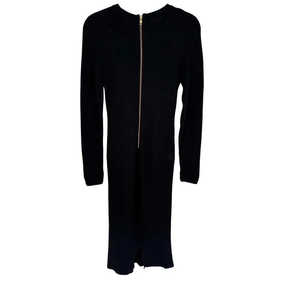 Vestido Suéter Midi Rachel Roy Negro Encaje Acento Manga Larga Invierno Fiesta Vacaciones S Foto 2 de 4