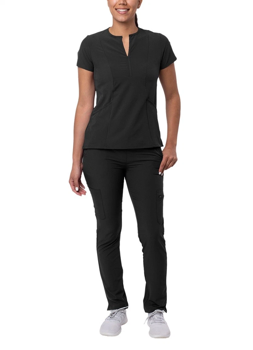 Adar Scrub Set For Women - Bib Front Smock Scrub Top & Skinny Cargo Scrub Pants
Opens in a new windo