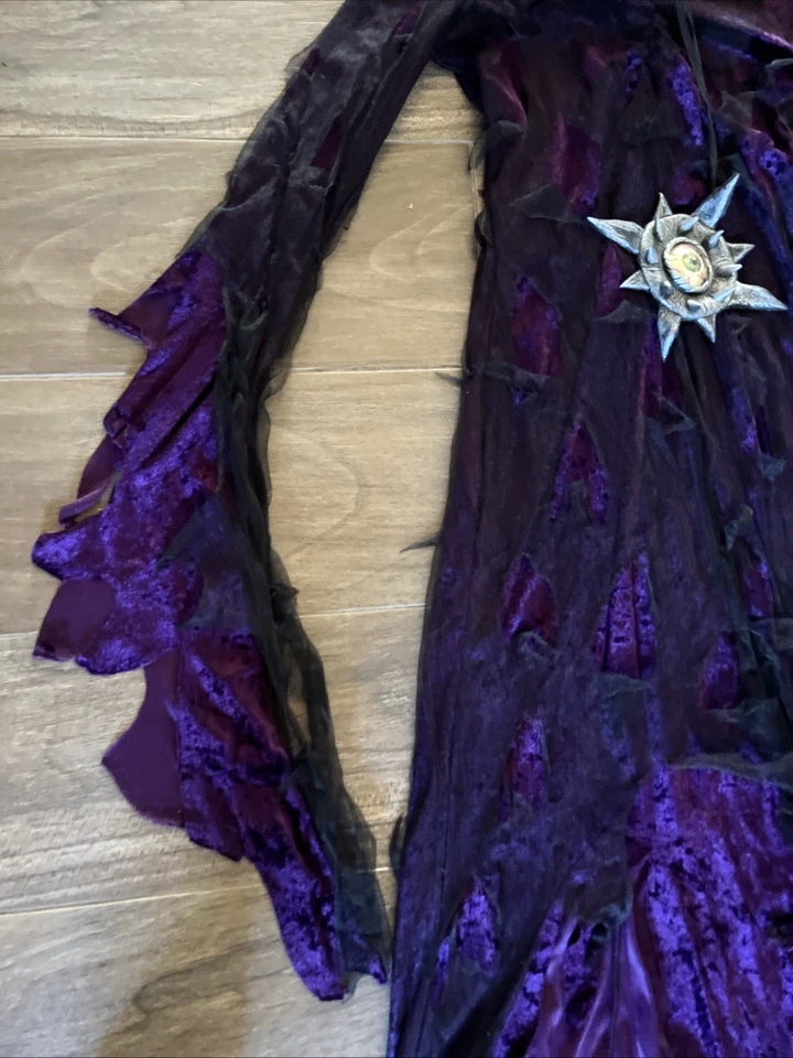 La Hechicera LA CORTE MALVADA 3 Piezas Disfraz Halloween Vestido Sombrero Collar Talla M Foto 3 de 4