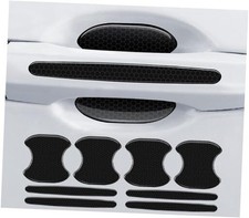 8Pcs Car Door Handle Bowl Sticker, Reflective Car Door Handle Paint Black