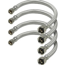 Faucet Hose Connector 24" Length, 1/2" IPS X 3/8" Comp FIP Flexible Braided S...