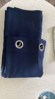 Sun Zero Navy Blue Blackout Grommet Curtain Panel 40''x63''