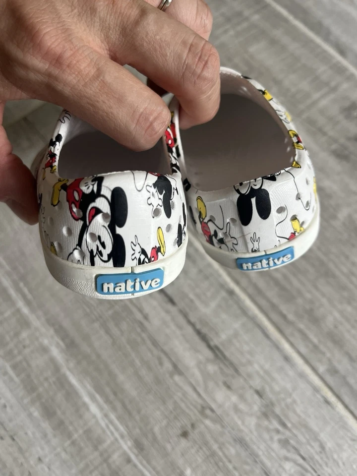 Native Shoes Toddler C5 Size Mickey Mouse Disney Slip On Shoes - Image 4 of 4