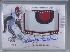 2019 Leaf Trinity Patch Auto Red 7/10 Deandre Baker #PA-DB1 Patch Auto fm0