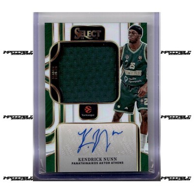 2025-26 Panini Select EuroLeague - Silver #PS-NUN Kendrick Nunn Patch Auto /75