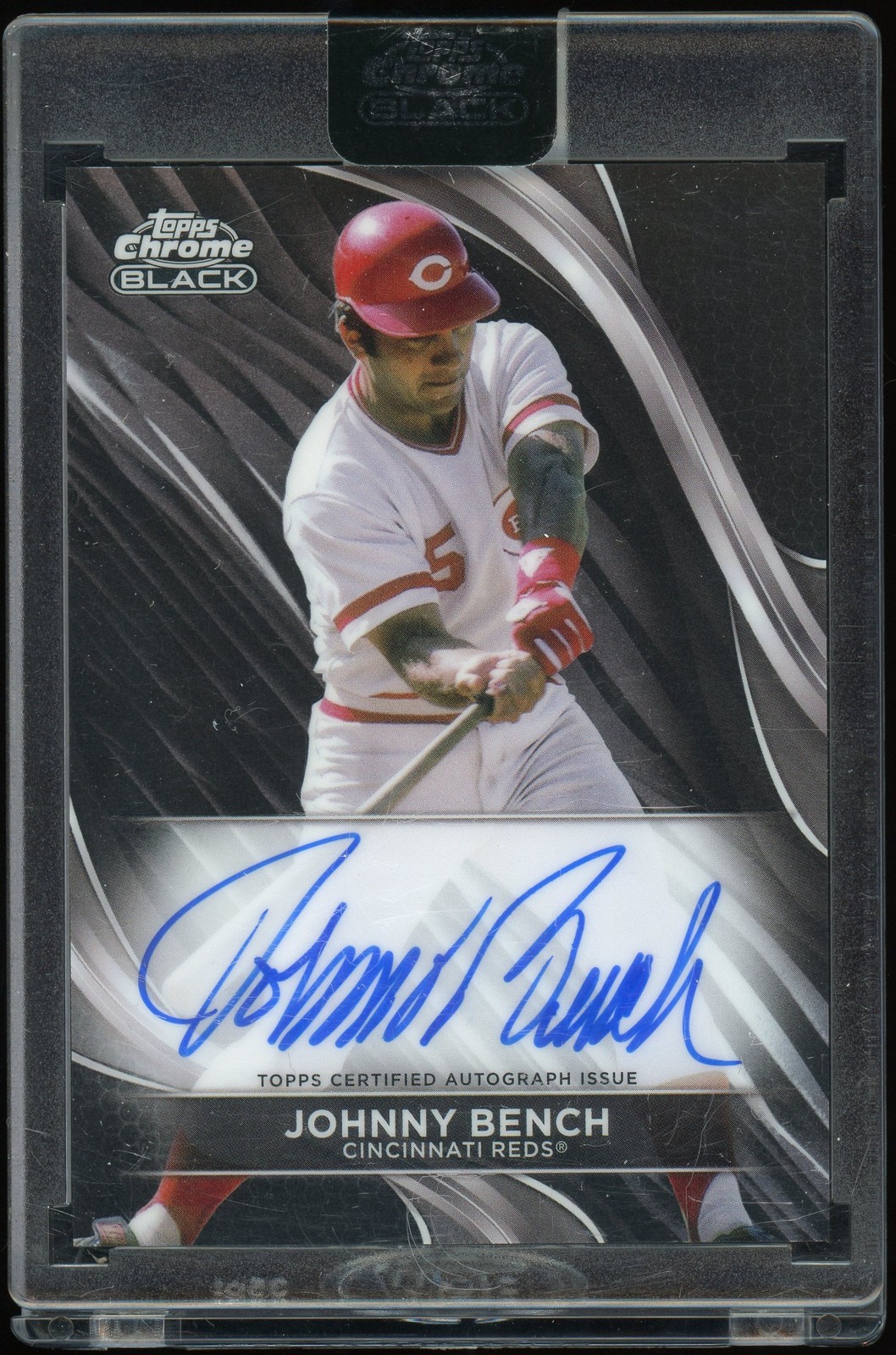 2024 Topps Chrome Black Johnny Bench Auto #CBA-JB Cincinnati Reds