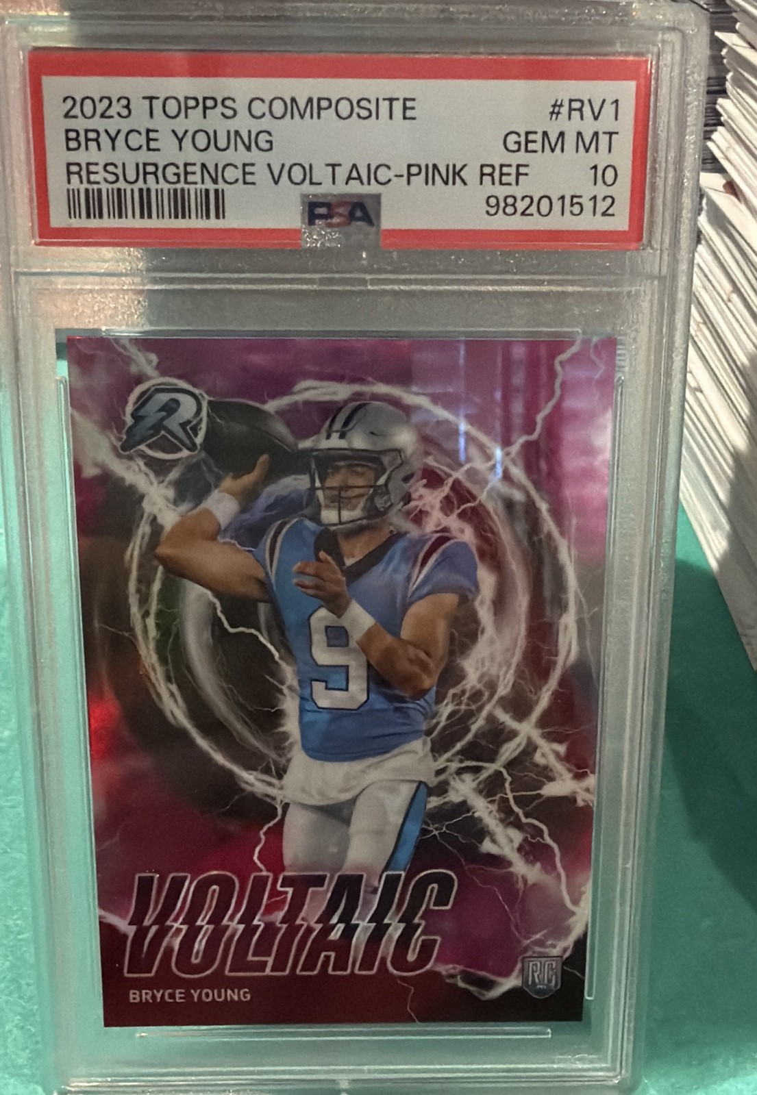 Bryce Young Topps Composite Resurgence Voltaic #RV1 Pink Refractor