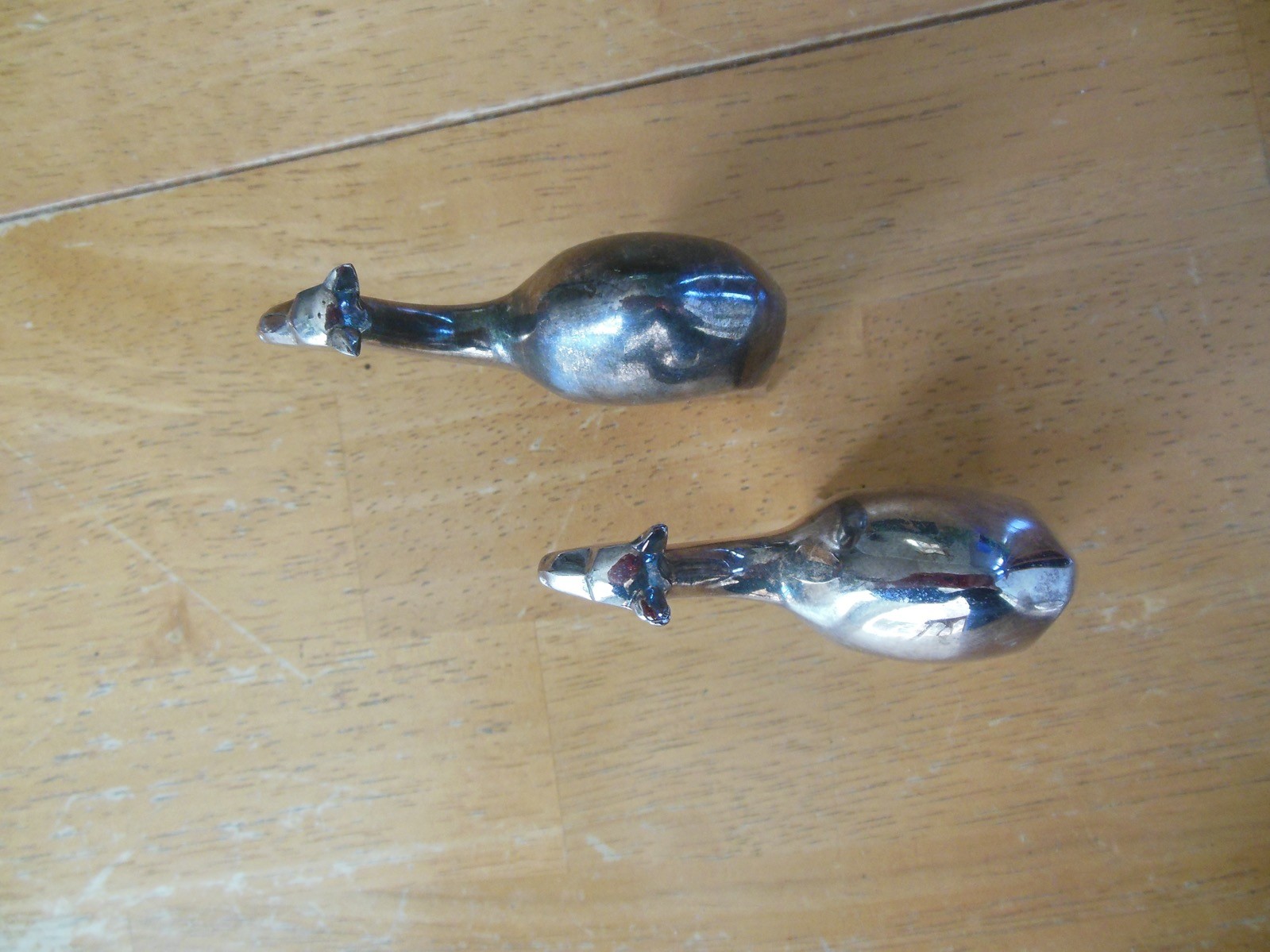 Vintage Dansk Designs Japan Silver Plate Pair of Camel Figurines 2 1/4" Tall