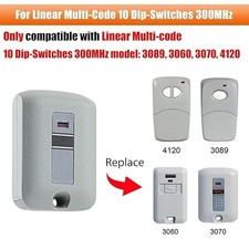 1pc Garage Door Remote Control for 300MHz Linear Multicode Gate Opener 10 DIP