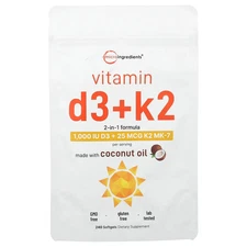 Vitamin D3 + K2, 240 Softgels