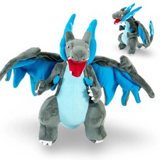 Mega Charizard X Posable Wings -Freestanding Plush Toy 12 Pokemon - Cute Fun