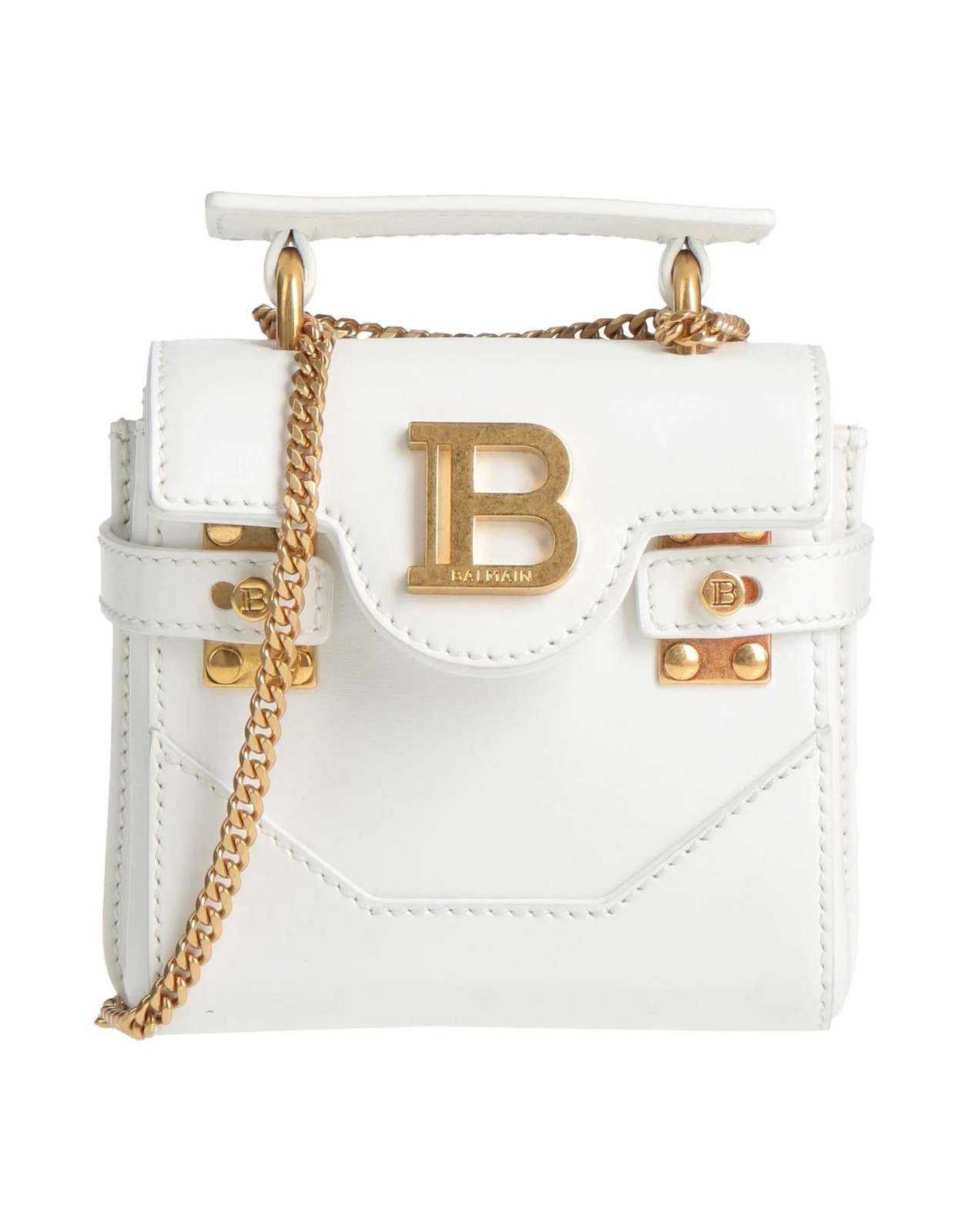 Balmain - Women - Leather Flap bag - White 318590₽