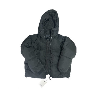 Pull&Bear Daunenjacke schwarz mit Kapuze, Größe M, gesteppt, Reißverschluss