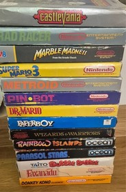 Nintendo Nes Games - Castlevania, Metroid, Rad Racer, Wizards & Warriors etc