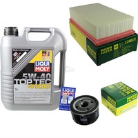 Inspektionspaket 5L Liqui Moly Top Tec 4100 5W-40 FüR Renault Modus/Grand 1.6