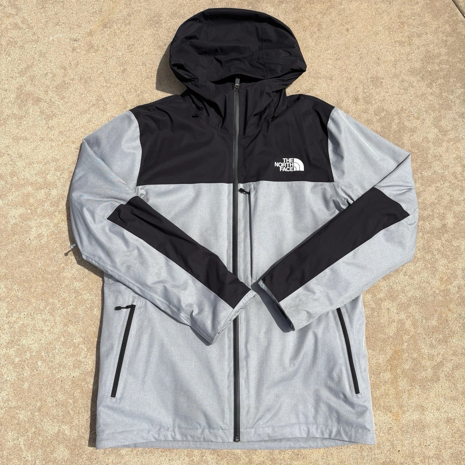 The North Face Men's Large Thermoball Eco Snow Triclimate Waterproof Jacket Gray