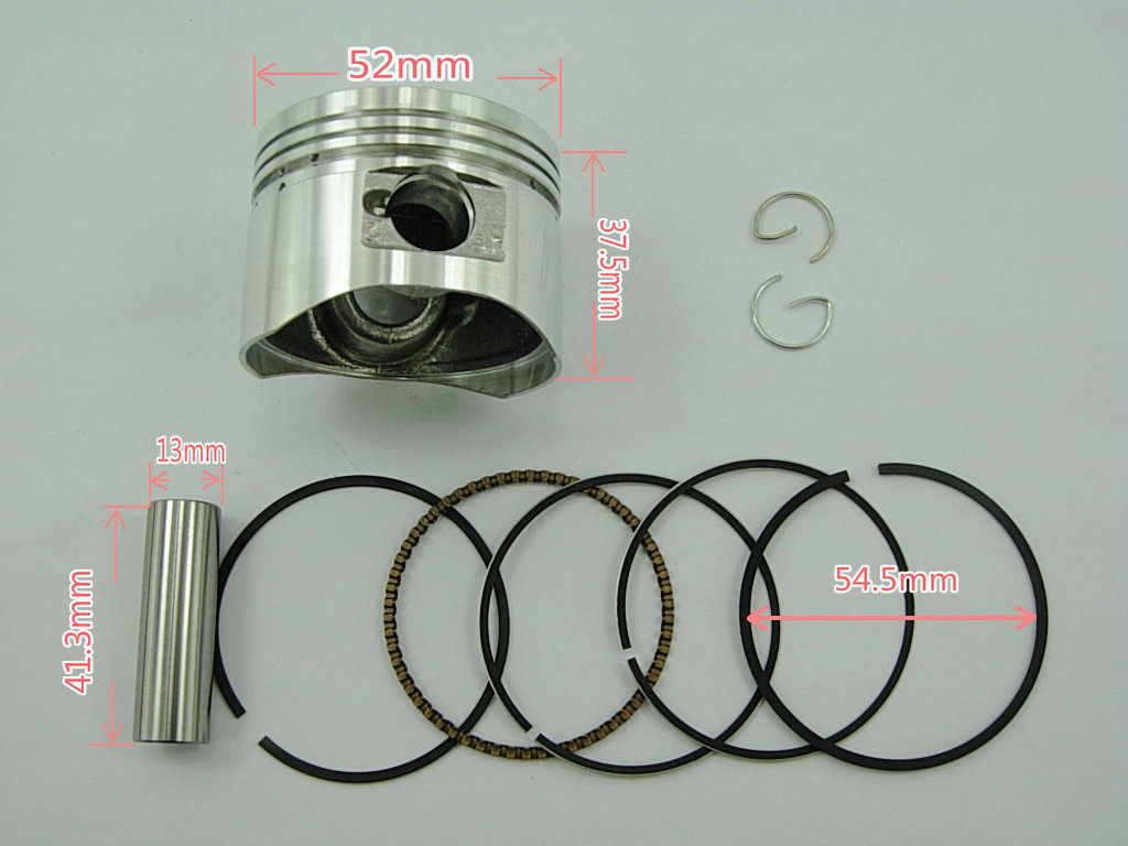 110cc (52.4mm) PISTON & RINGS FOR CHINESE ATVS DIRT BIKES HONDA CLONE