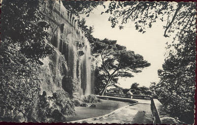 NICE - Schloss Kastellkaskade (E63) Schwarzweiß Postkarte