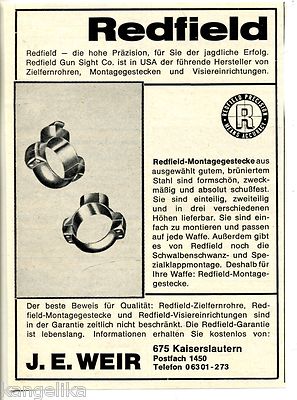 Redfield--J.E.Weir--Redfield Montagegestecke-Werbung von 1967-