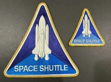 Vintage 80's NASA Space Shuttle Embroidered Patch 8.5" & 4.5"....2 Items