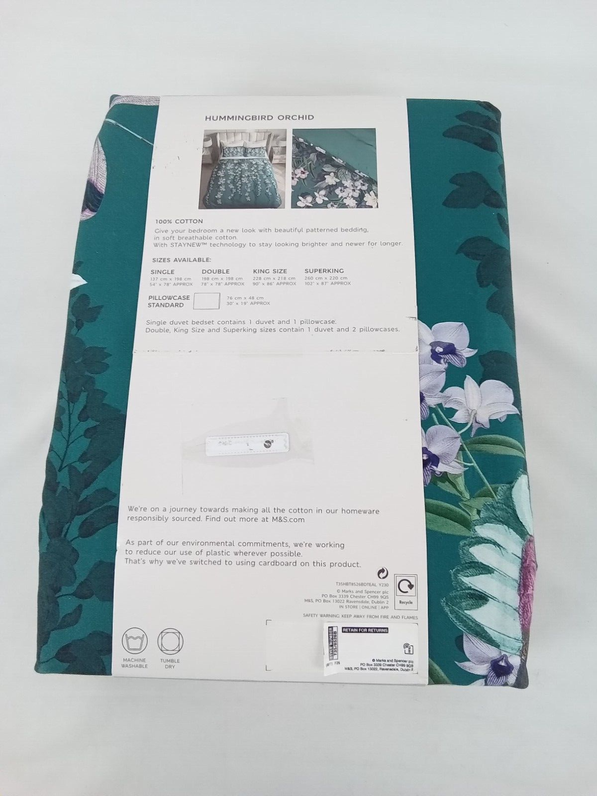 Marks & Spencer Super King Duvet Cover Set Cotton Sateen Bedset