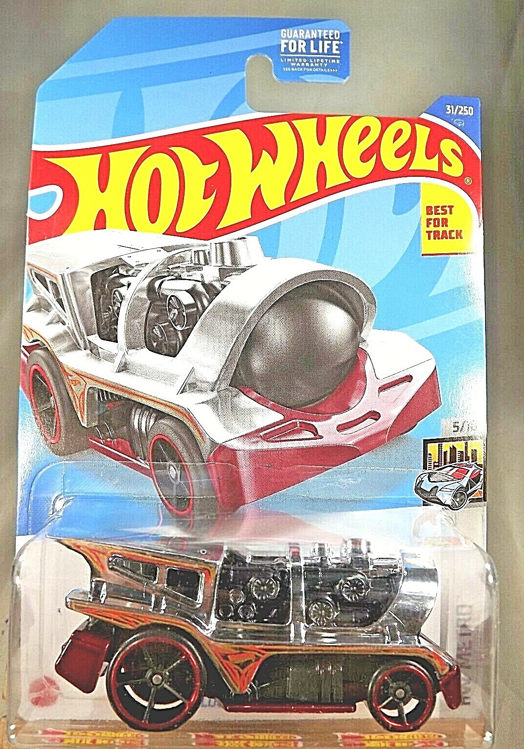 2022 Hot Wheels #31 HW Metro 5/10 LOCO MOTORIN Chrome-Maroon w/Black OH5 Spokes