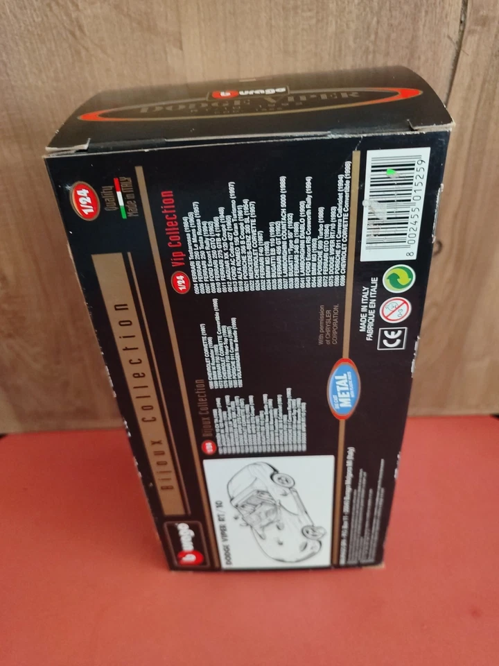 1/24- BBURAGO DODGE VIPER RT/10 - 1992  (ART. 1525 Con Scatola Bijoux Collection - Immagine 4 di 4