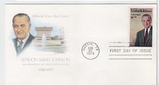 TurtlesTradingPost- Lyndon B Johnson -1973 FDC #1503- Official Cachet