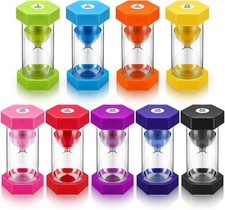 9 Packs Sand Timer 1/2/3/5/10/15/20/30/60 Minutes Hourglass Colorful Kids
