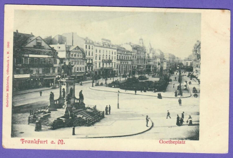 GERMANY FRANKFURT A / M, GOETHEPLATZ VINTAGE PC. 8013