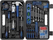 CARTMAN 152 Piece Tool Set General Household Hand Tool Kit with Toolbox Blue