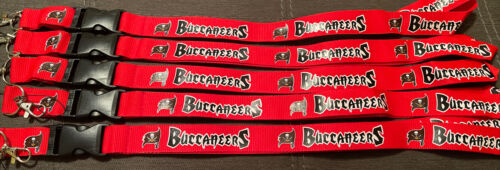 TAMPA BAY BUCCANEERS LANYARD DETACHABLE BUCKLE Key Chain  (Lot Of 5) - Picture 1 of 5