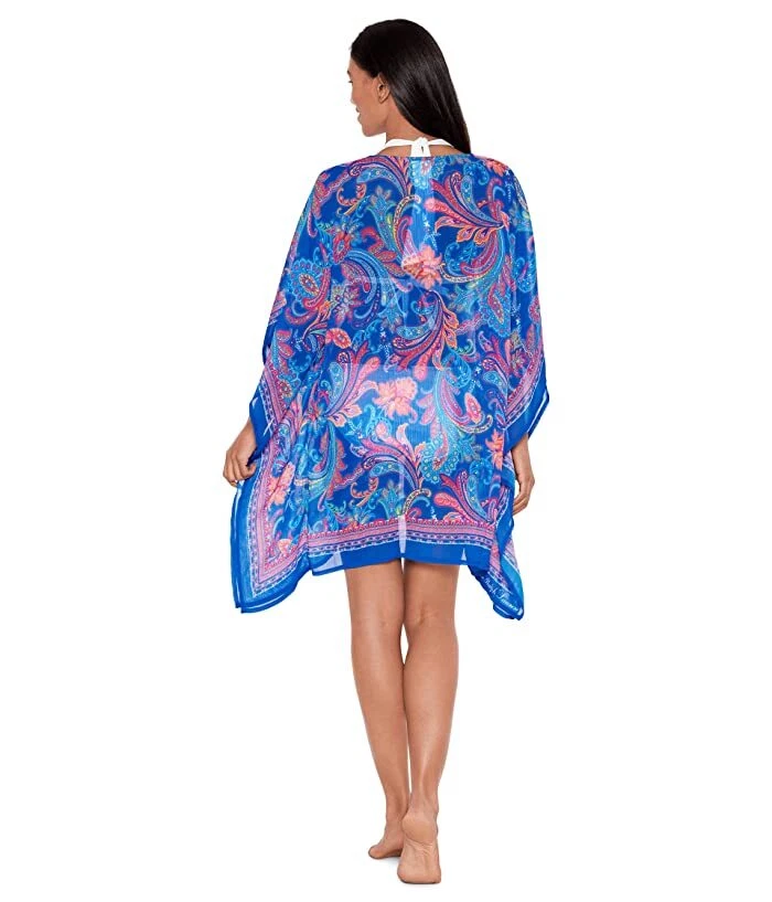 Ralph Lauren VERANO PAISLEY Túnica de Gasa Arrugada Encubrimiento, EE. UU. Pequeña/Mediana Foto 4 de 4