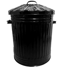 GALVANISED METAL BIN, SMALL, MEDIUM, LARGE, XL, XXL, METAL DUSTBIN TRASH CAN