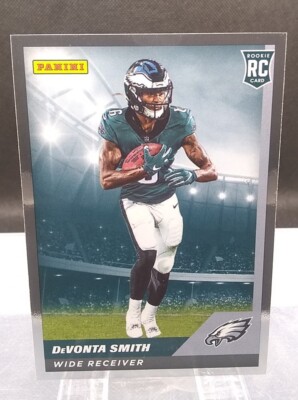 DeVonta Smith  #99 Eagles Alabama RC silver SP - 2021 panini nfl sticker & card