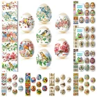 7 Easter Egg Decoration Sticker Heat Shrink Sleeve Wrap 52 different designs