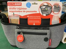 Skip Hop Grab Go  Stroller Organizer w/ Removable Zipper Wristlet Gray