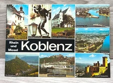 Koblenz Rhein und Mosel Germany Postcard Tourism Vintage Unposted Deutsches Eck