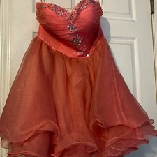 Coral Prom Dress Size L