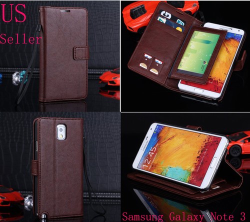 Luxury Flip Case PU Leather Cover Card Slot Wallet Case Various Mobile Phones - Picture 21 of 24