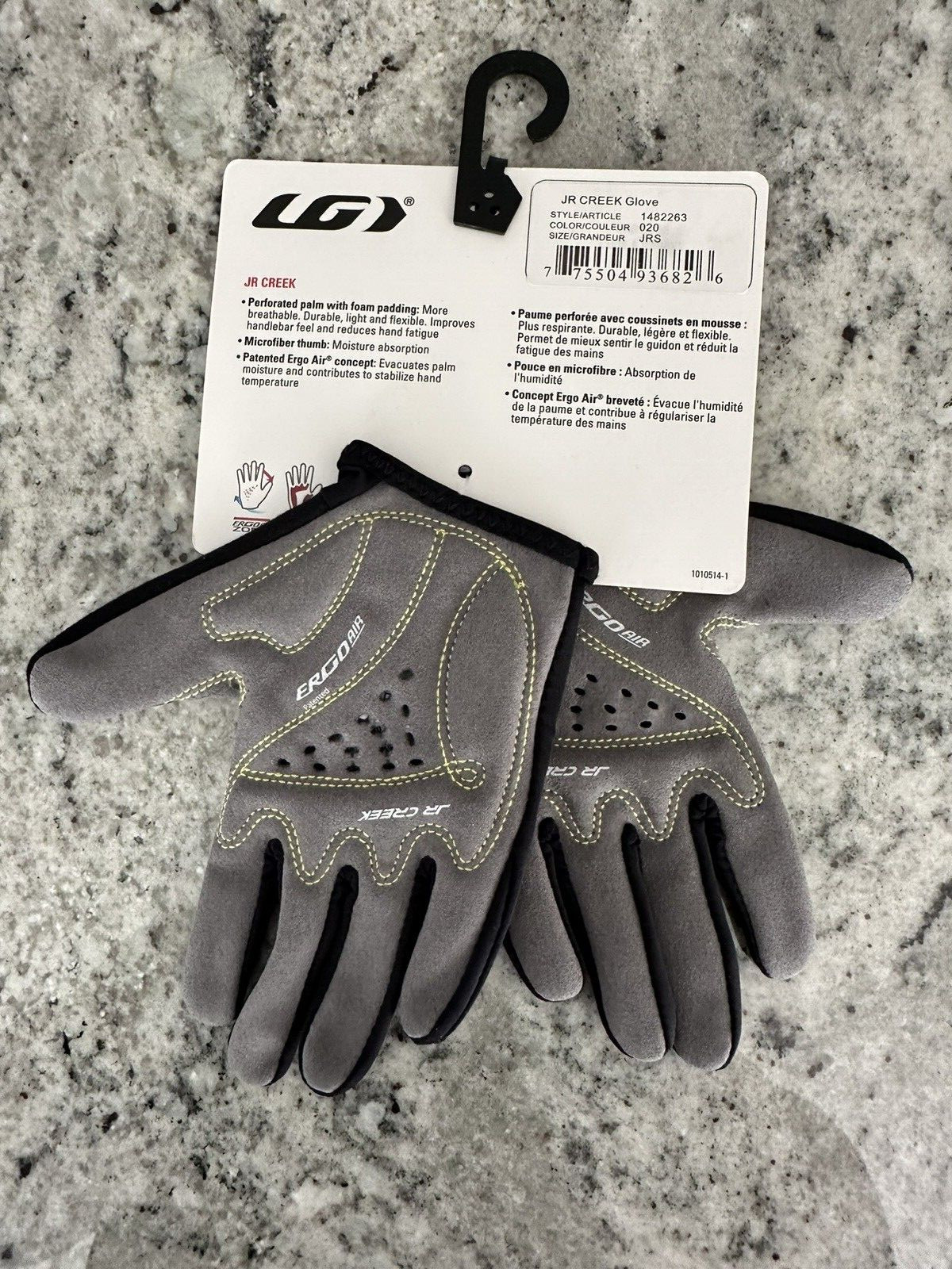 Garneau JR CREEK Gloves, Youth Small, Black