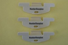 3 Hunter Douglas LiteRise Handles, Cell Cordless Shades 3/4" Pleat Aspin White