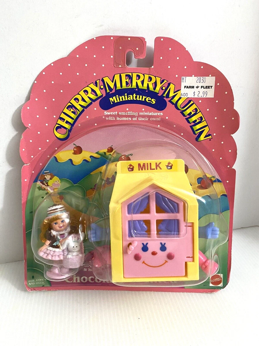 Vtg 80s Cherry Merry Muffin Miniatures Chocolottie Milk Carton