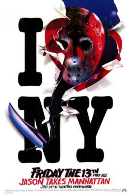 FRIDAY THE 13TH PART 8 JASON TAKES MANHATTAN Movie POSTER 27 x 40 , B