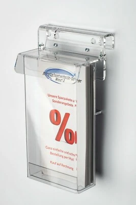 Flyerbox mit Deckel wetterfest , DIN LANG und 1/3A4 , Prospektbox,NEU - Bild 1 von 4
