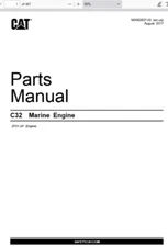 CAT Caterpillar C32 Marine Engine ZP21-Up Parts Catalog Manual PDF USB